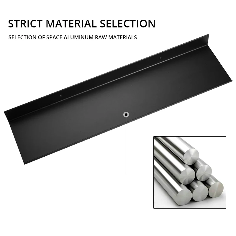 

Bathroom accessories modern matte bathroom shelf mirror front shelf kitchen wall shelf bathroom storage rack 30-60cm