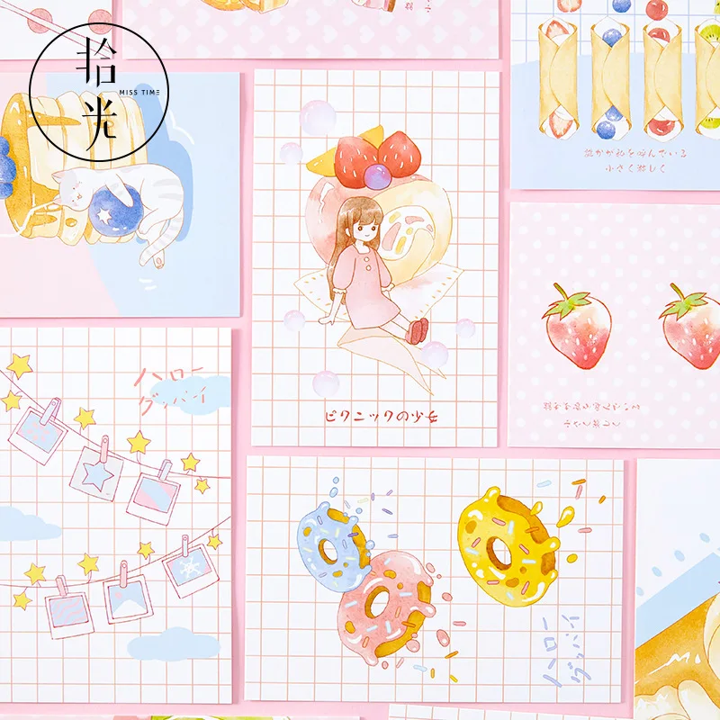 30 шт/1 лот Мультяшные Клубничные открытки день рождения письмо деловая