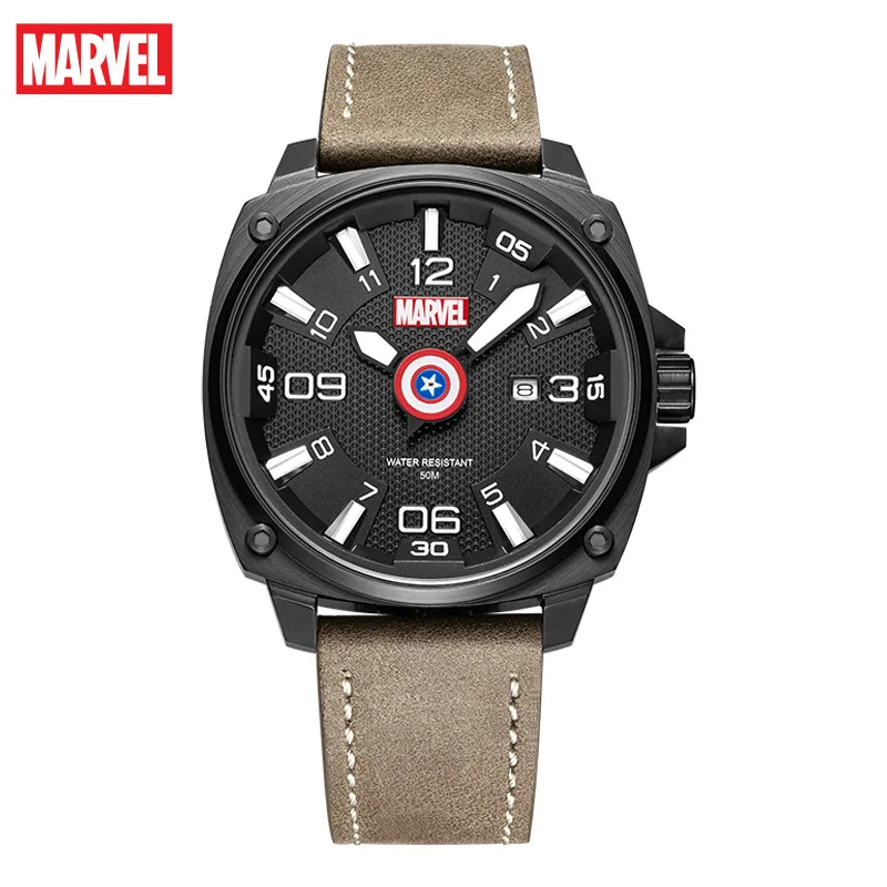

Disney Marvel Captain America Iron Man Watch Men's Quartz Belt Casual Cool Student Waterproof Watch
