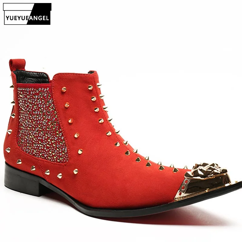 Заклепки теплая обувь от нового дизайнера Стиль металл тенденция прохладный