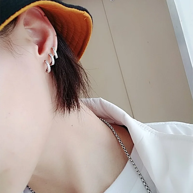 SL Женские серьги клипсы Изящные Ювелирные изделия из кубического циркония