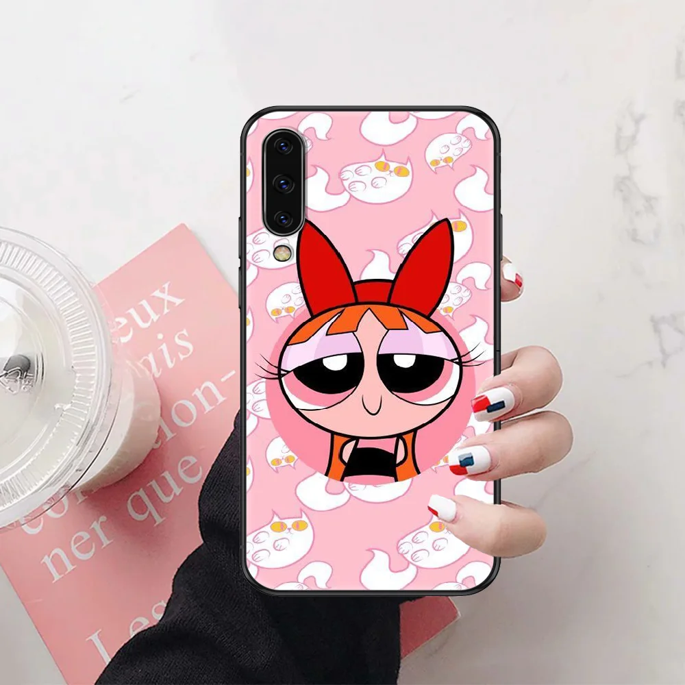 

Cute Cartoon Power Girl Police Phone case For Samsung Galaxy A 3 5 7 8 10 20 21 30 40 50 51 70 71 E S 2016 2018 black pretty