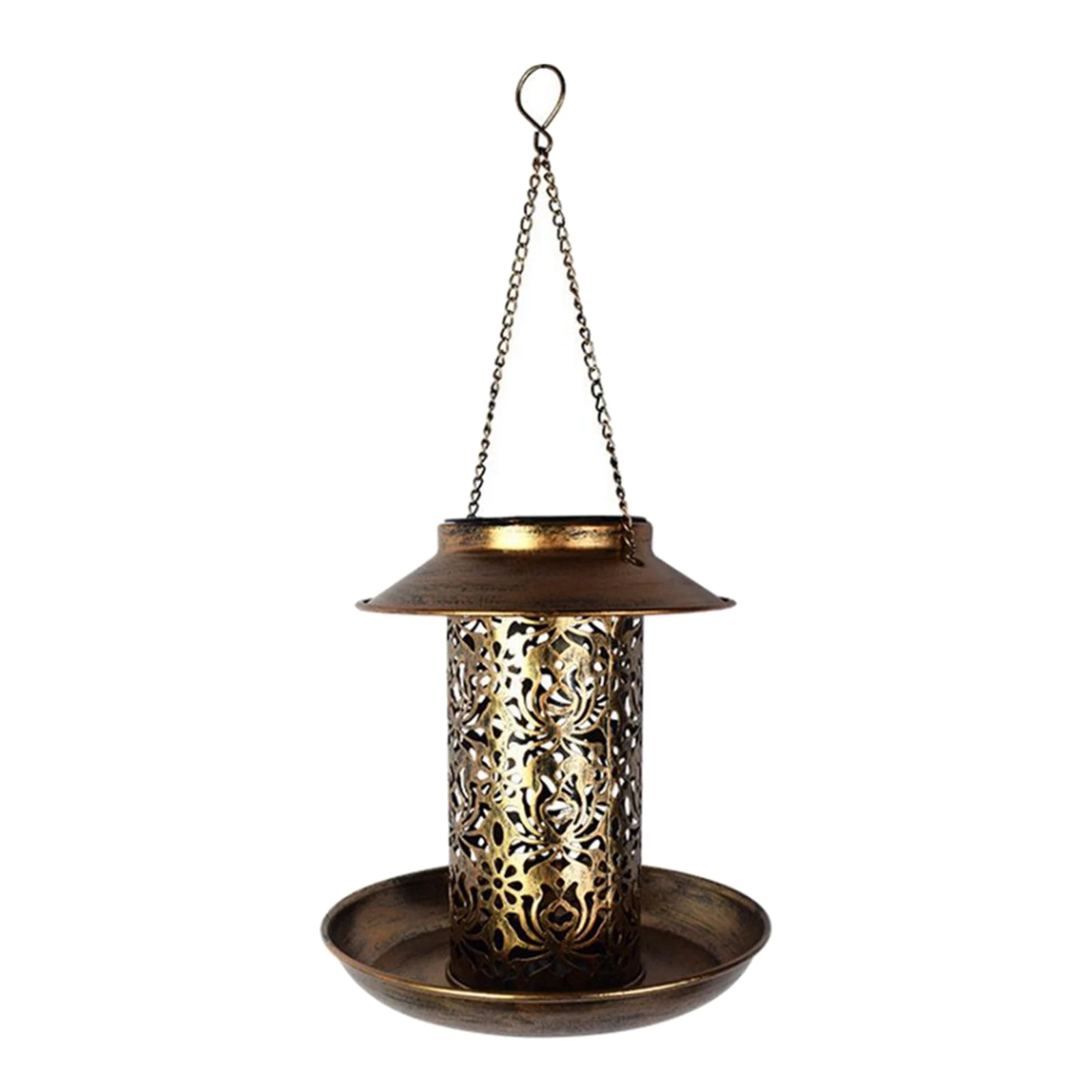 

Garden Backyard Hanging Wild Bird Feeder Solar Powered Lamp Light Garden Lamp Patio Balcony Patio Decor Lighting