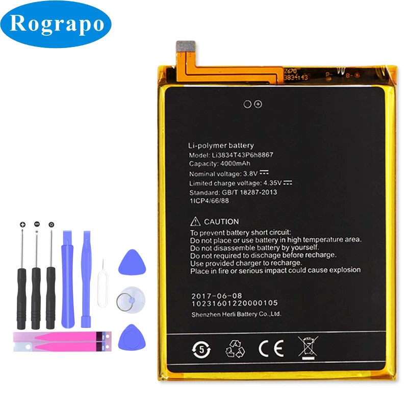 Оригинальный 4000mAh UMI Max Li3834T43P6H8867 Сменный аккумулятор для Super Батареи сотового