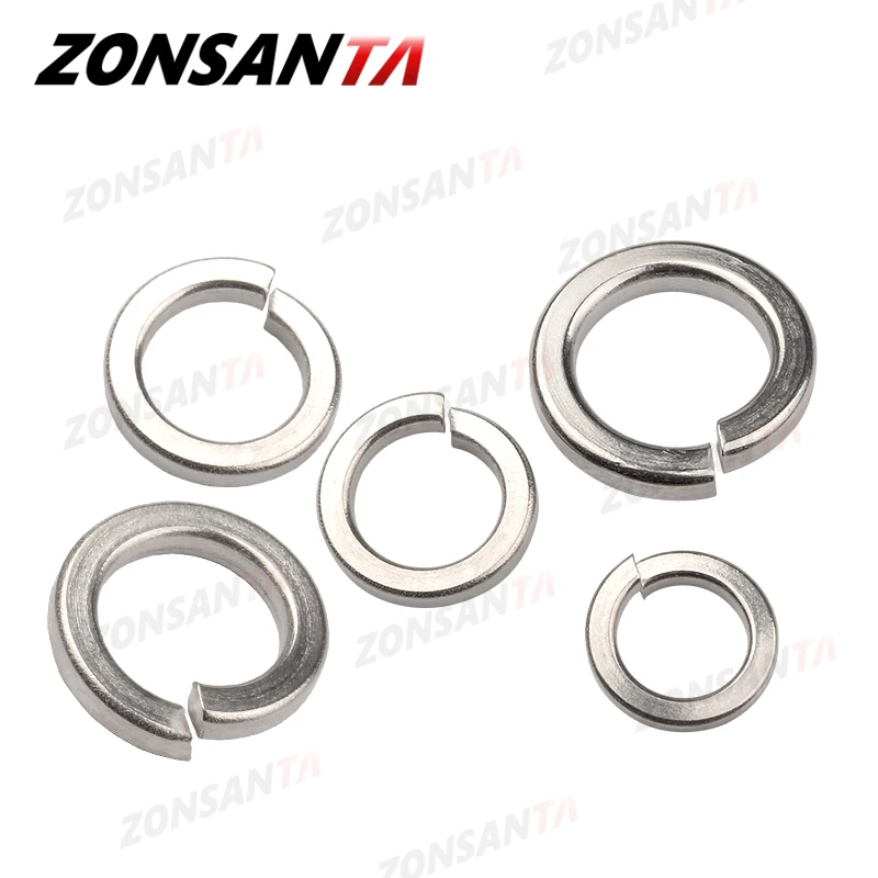 

ZONSANTA Раздельные пружинные стопорные шайбы из нержавеющей стали M1.6-M20