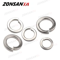 zonsanta a2 304 stainless steel split spring lock washer locking elastic gasket m1 6 m2 m2 5 m3 m4 m5 m6 m8 m10 m12 m16 m20 gb93