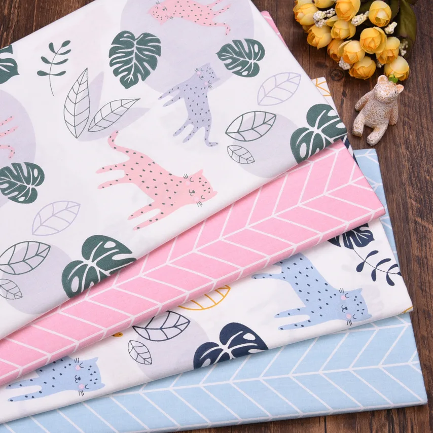 Мультфильм 100% хлопок Ткань Diy шитье ремесло детское платье Домашний декор листы