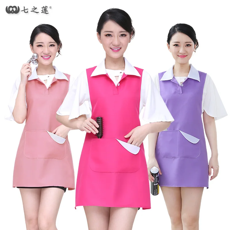 Корейская мода салон красоты косметологический комбинезон фартук на заказ жилет