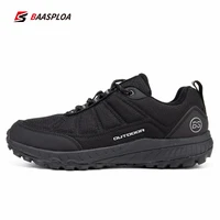 baasploa 2021 mens hiking shoes non slip wear resistant outdoor travel shoes fashion waterproof warm sneakers climbing shoes