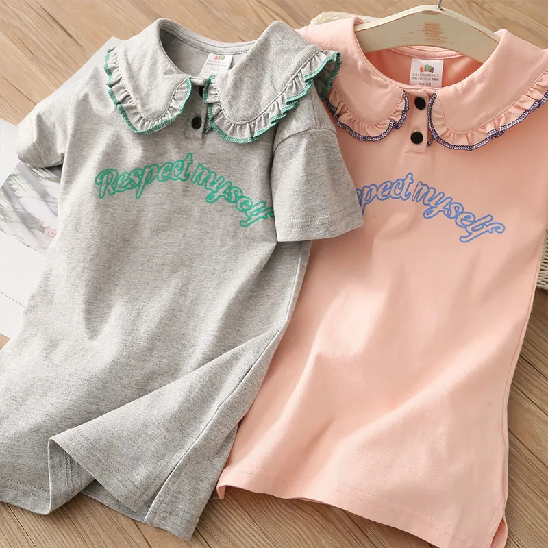 

Baby Dress 2020 Summer New Girls' Clothing Children's Preppy Style Lapel Dress