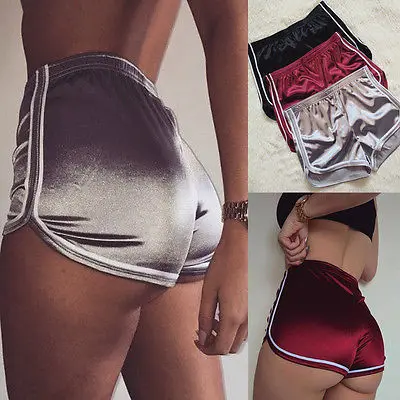 

Women Short Sports Pants, Striped Running Bottoms, Stretchy High Waist Sexy Sports Pants, Slim Pull-up Workout Shorts