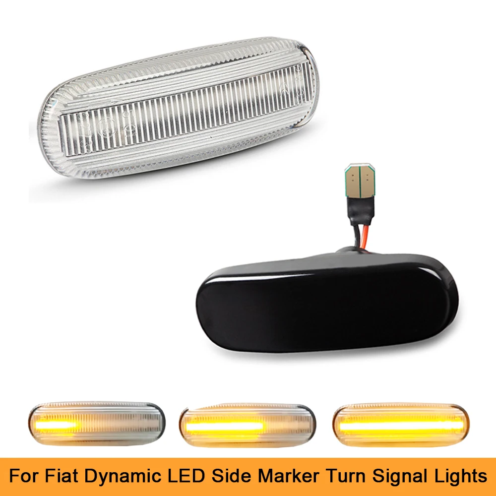

LED Dynamic Amber Turn Signal Indicator Light for Fiat Grande Panda Grande Punto 199 Doblo Fiorino Idea Linea Multipla Qubo
