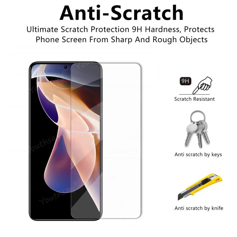Cristal templado para Xiaomi Poco M4 Pro, pel&iacute;cula protectora de pantalla para Poco F3 GT X3 NFC Pro M3 X2 F2 Pro, Poco M4 Pro-1