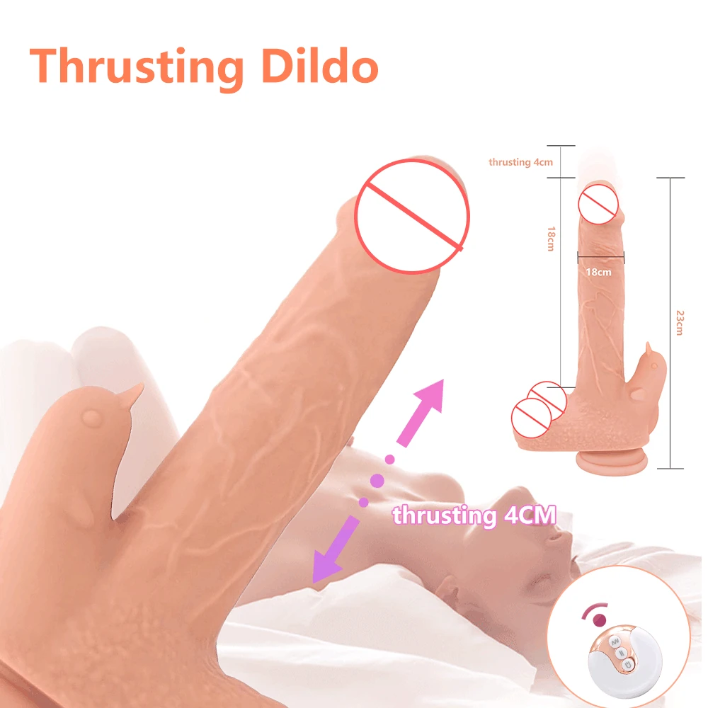 

Thrusting Dildo Skin Feeling Penisy Heating Penis Vibrators with Suction Cup Big Realistic Dildo for Women Vibration Masturbator