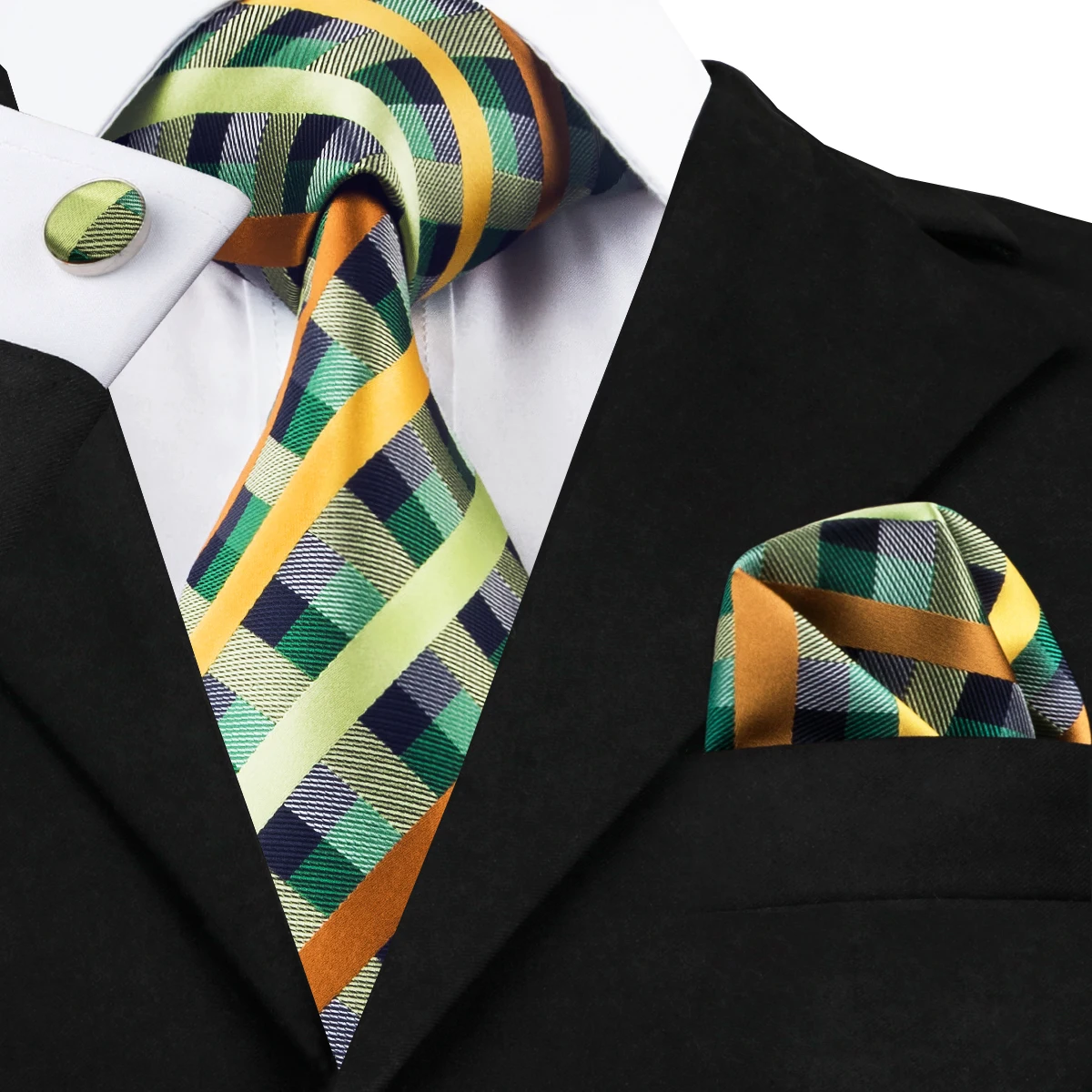 SN-0218 Hi-Tie классический серый галстук для мужчин Шелковый жаккардовый тканый галстук Hanky запонки набор для мужчин дизайнерские модные шелковые галстуки SN-1466 - Цвет: SN-0218