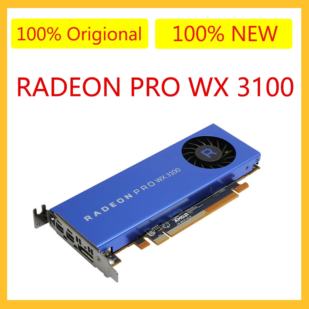Оригинальная Новая графическая карта для AMD Radeon Pro WX 3100 4 ГБ GDDR5 рабочая станция