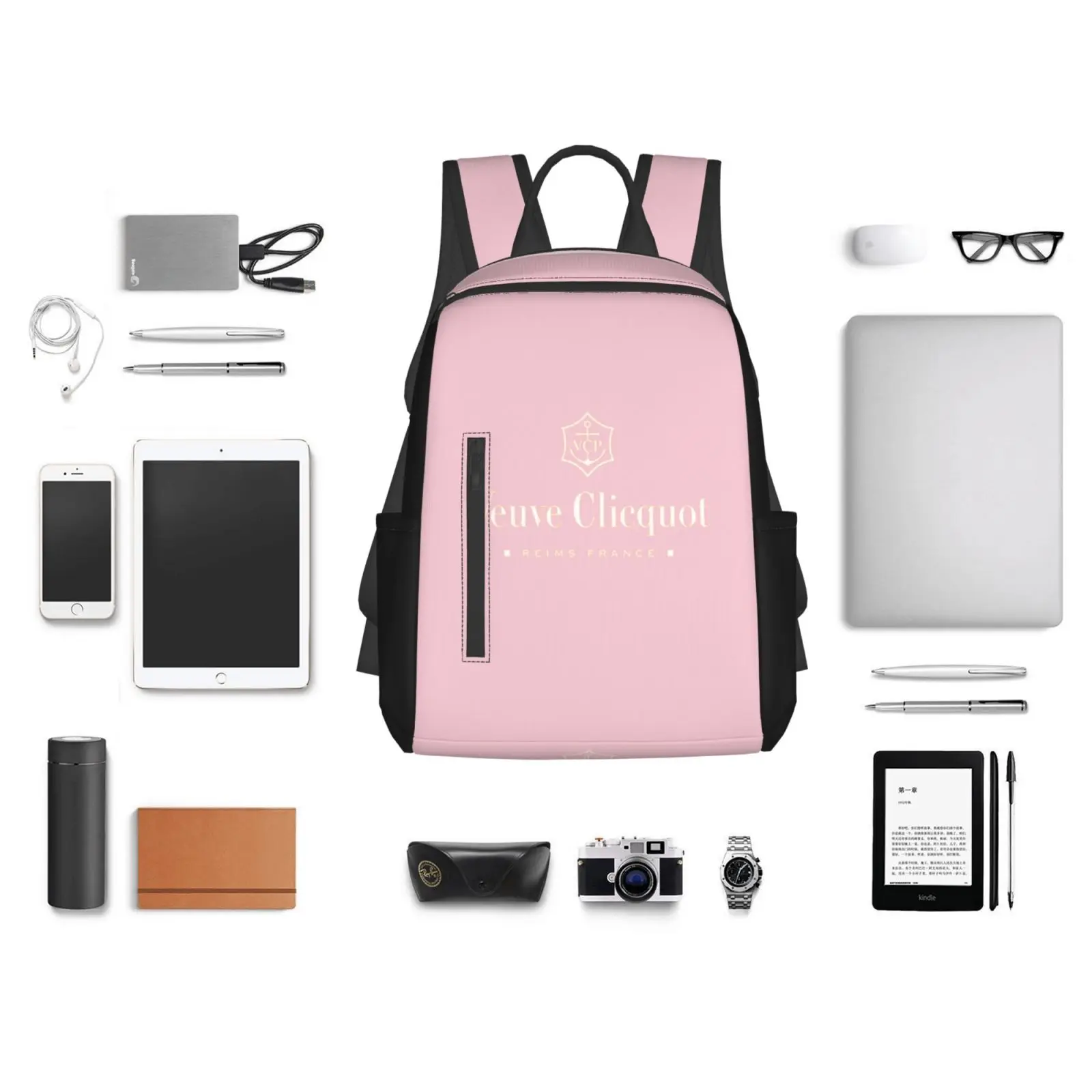 

New Top Quality Bag Luxury Brand Veuve Clicquot Fashion Backpack for Men Women Pink Color_vcsjb11
