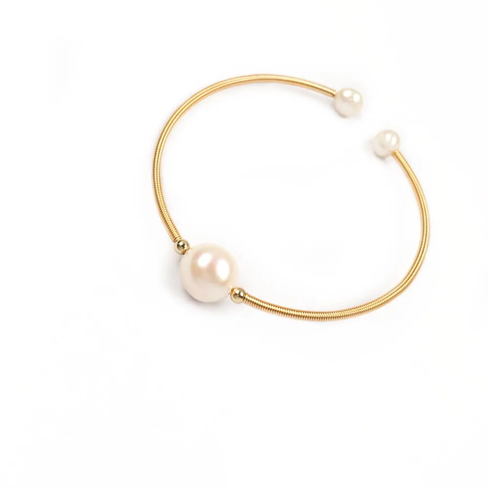 

Natural Freshwater Pearl Bracelet High-Quality Copper Bracelets Bangle Adjustable Comfortable To Wear for Women Jewelry Gifts
