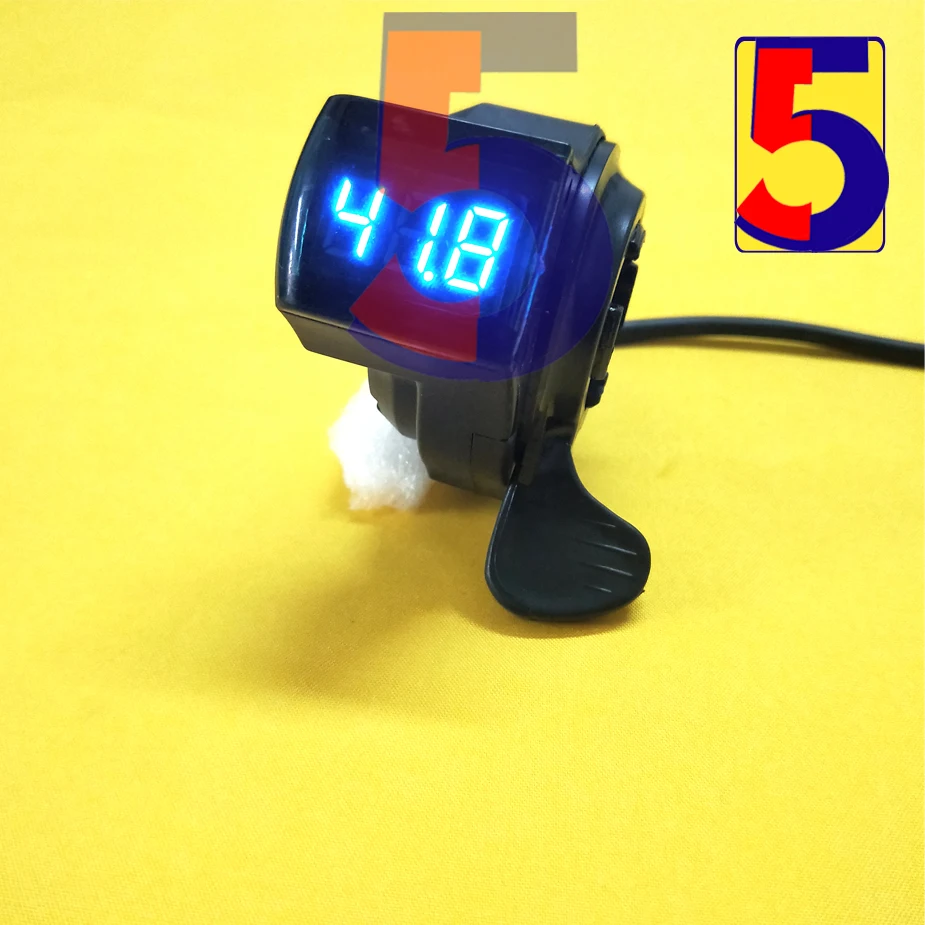 Дроссельная заслонка Ebike 12 V 99 LCD с дисплеем напряжения 3 переключателем