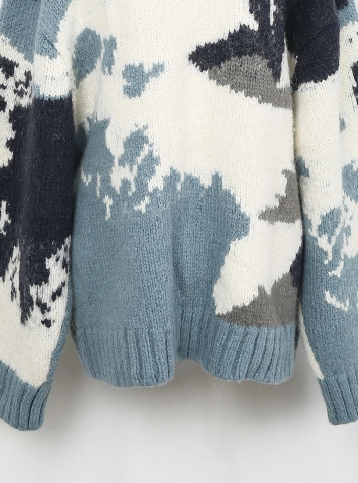 

New Winter Sweater Women Pullover Girls Tops Vintage stripe Autumn Elegant Female Knitted Outerwear Warm Sweater Oversize