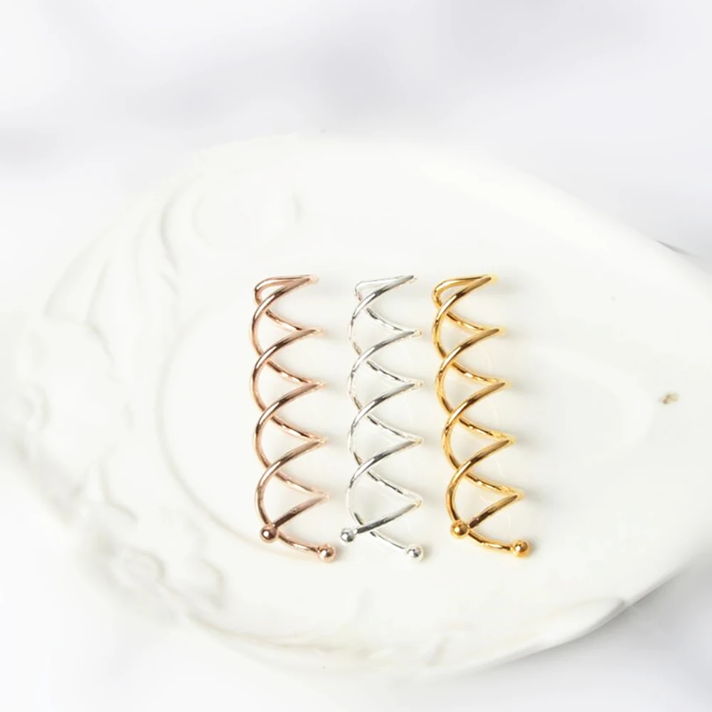 10 шт. Спиральные заколки для волос не царапаются закругленные кончики палочка