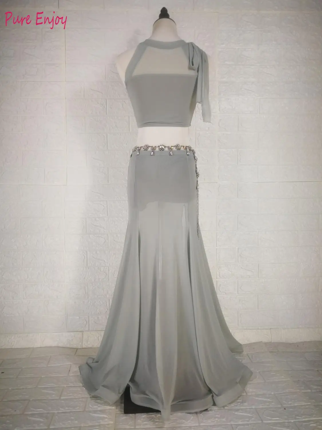 2020 женский дешевый класс одежда с плеча и юбка разрезом костюм для танца живота