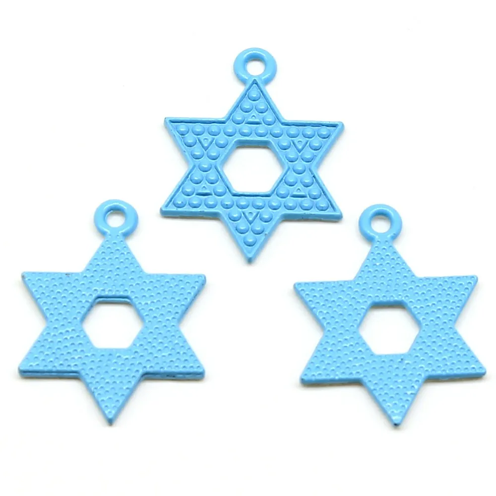 

WYSIWYG 10pcs 4 Colors 20x28mm Star Of David Charms Pendant Zinc Alloy Charms For DIY Jewelry Making Jewelry Findings