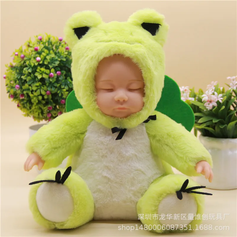Новинка 25 см Спящая Детская кукла kawaii bebe слон животное плюшевая игрушка Розовая Свинья высококачественное моделирование девочка кукла - Цвет: Цвет: желтый