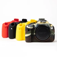 rubber silicone skin dslr camera bag body cover protector soft frame case for canon eos 650d 700d