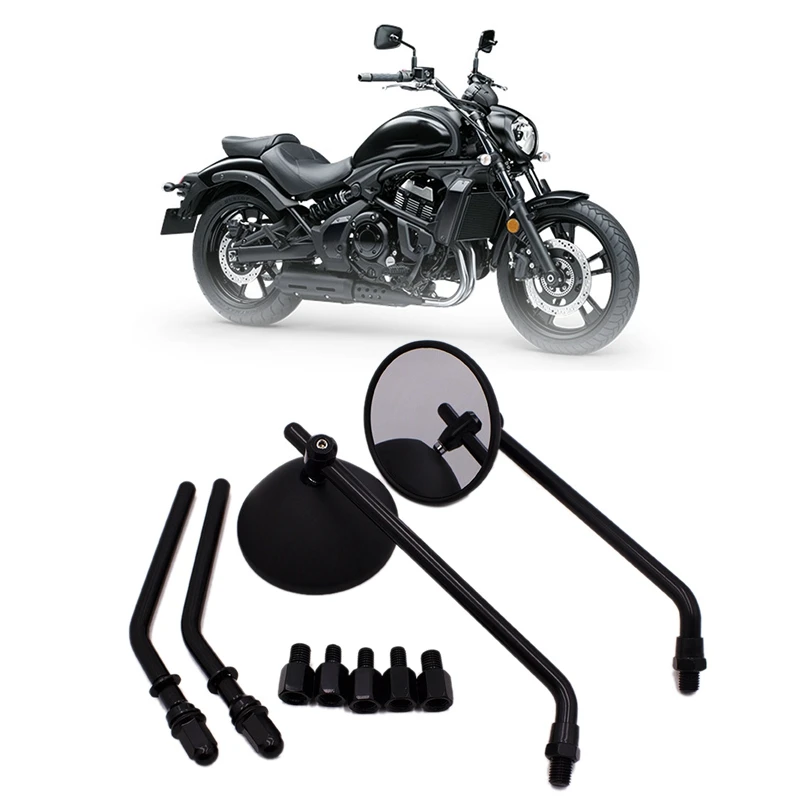 

Универсальная Классическая Ретро зеркальные круглые мотоциклетные боковые зеркала заднего вида для крейсера Cafe Racer Sportster