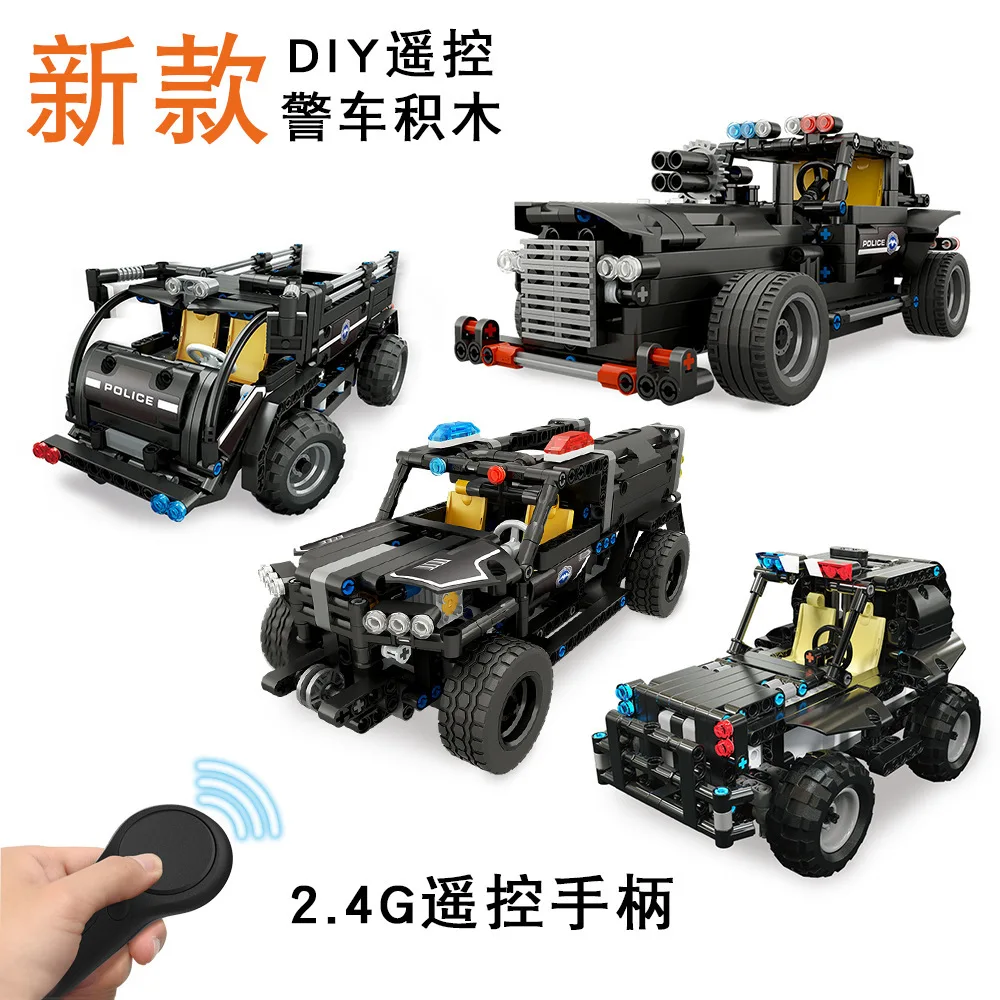 

Совместимая техника, автомобиль с дистанционным управлением, SWAT, военный автомобиль, полицейская модель, строительные блоки, игрушки, город...