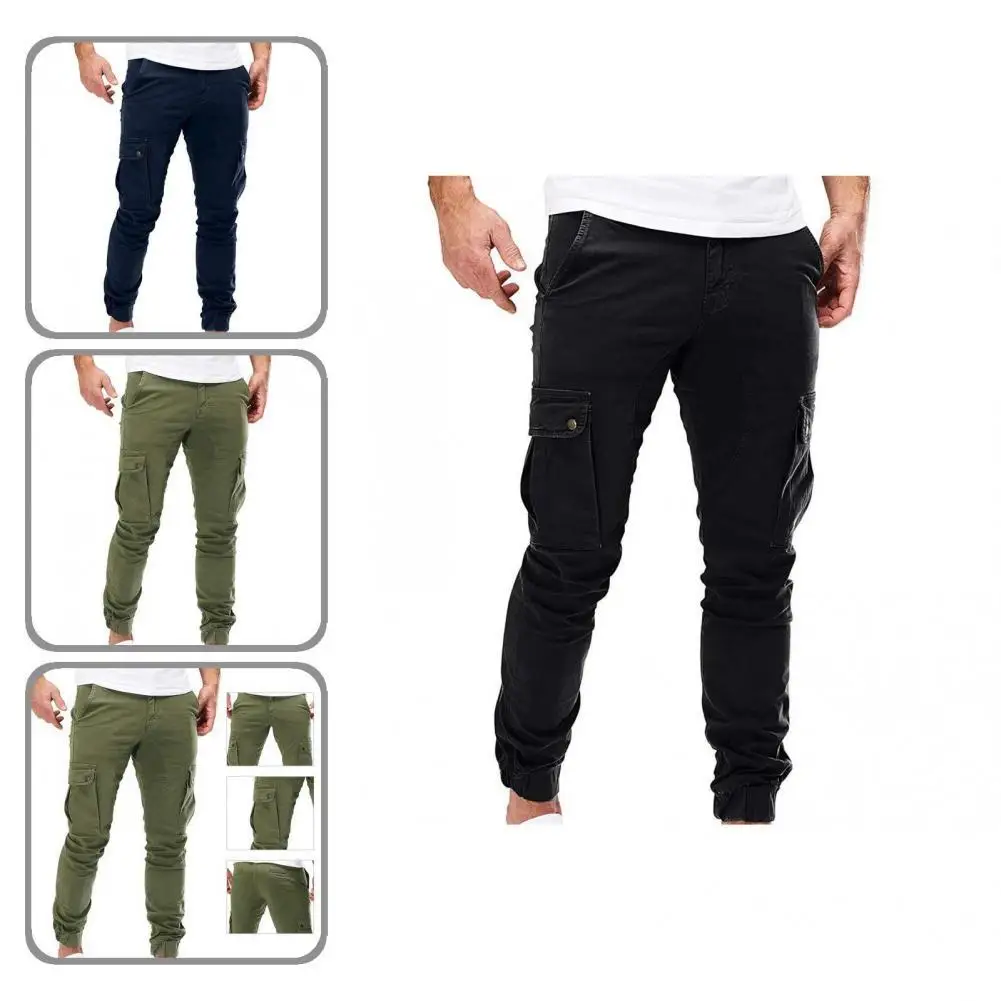 

Мужские брюки-карго в стиле милитари, Осенние повседневные облегающие брюки, армейские длинные брюки, джоггеры, спортивные брюки 2021, спорти...