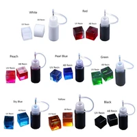 10g 0 35oz liquid epoxy resin colorant highly concentrated resin pigments kit jewelry making resin art crafts tools kit