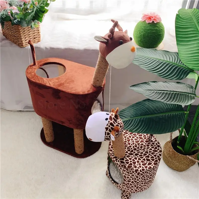 Осенне зимняя креативная рамка для скалолазания жираф кошка игрушка мультяшный