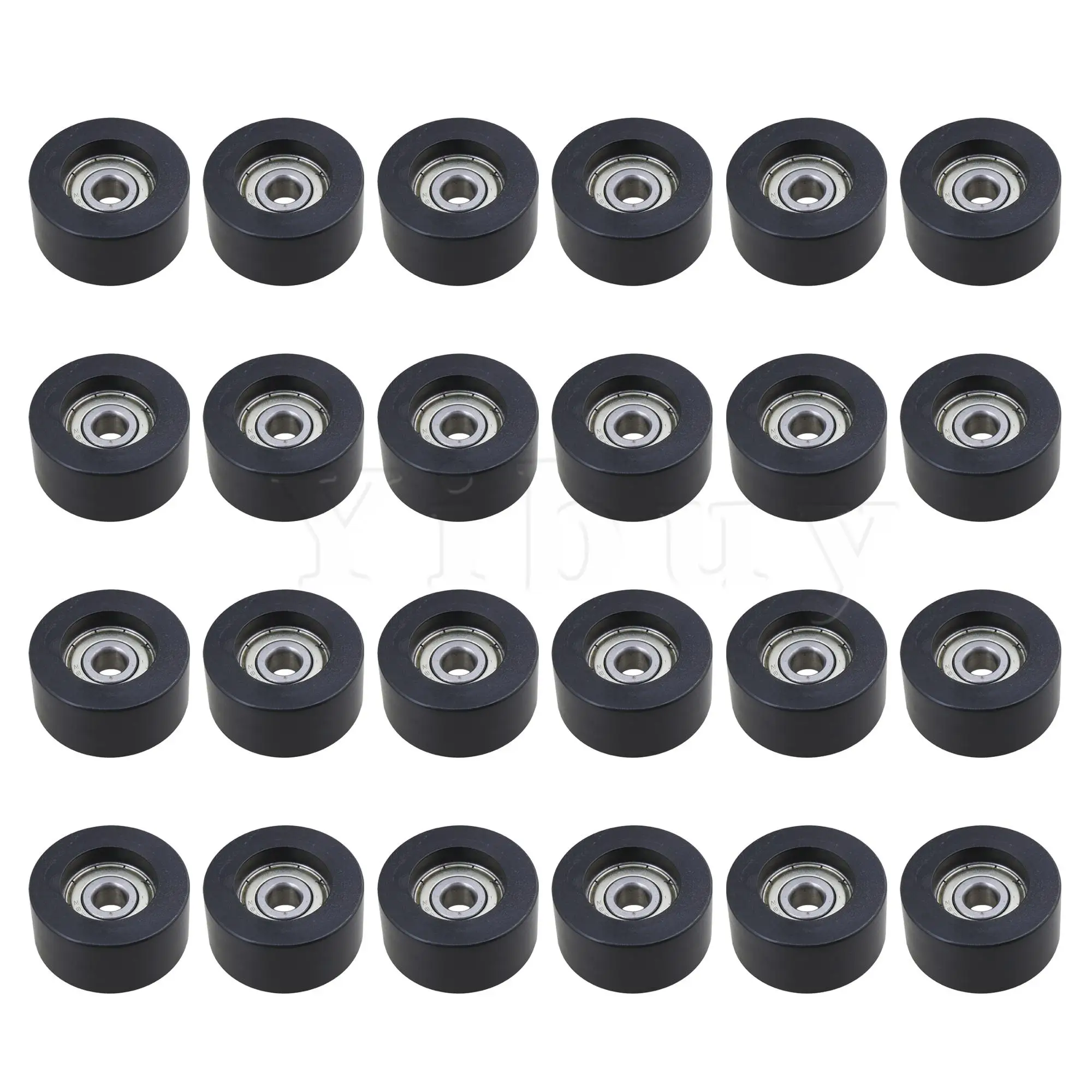 

24 x Guide Pulley Wheels Black Roller Loading Capacity 157KG for Window