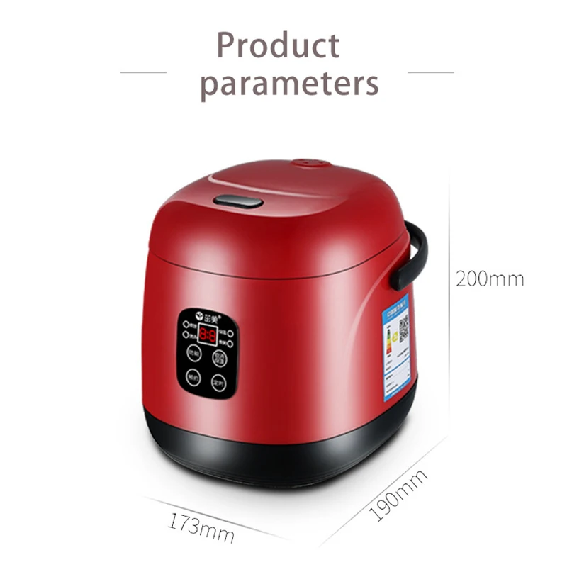 

Electric Rice Cooker Intelligent Automatic Household Kitchen Cooker 1-2 People Home Mini Smart Electric Rice Cookers 1.2L