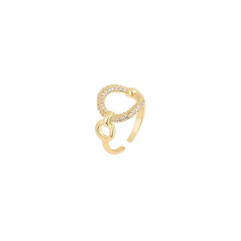 

2020 new micro set zircon circle opening ring Korean sexy women ring Fashion Party Wedding Ring student boudoir jewelry