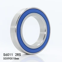 1pc s6011rs bearing 559018 mm abec 3 440c stainless steel s 6011rs ball bearings 6011 stainless steel ball bearing