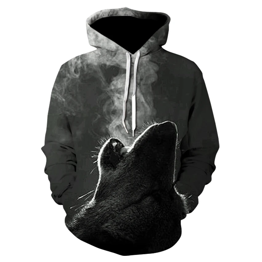 5XL волк толстовки мужские пальто крутые 3d принт мужские толстовки Модный пуловер 3D толстовки с капюшоном уличная одежда с карманом