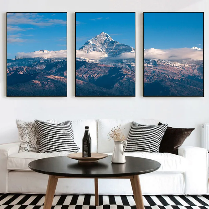 Природная искусство пейзаж холст живопись скандинавские постеры и принты