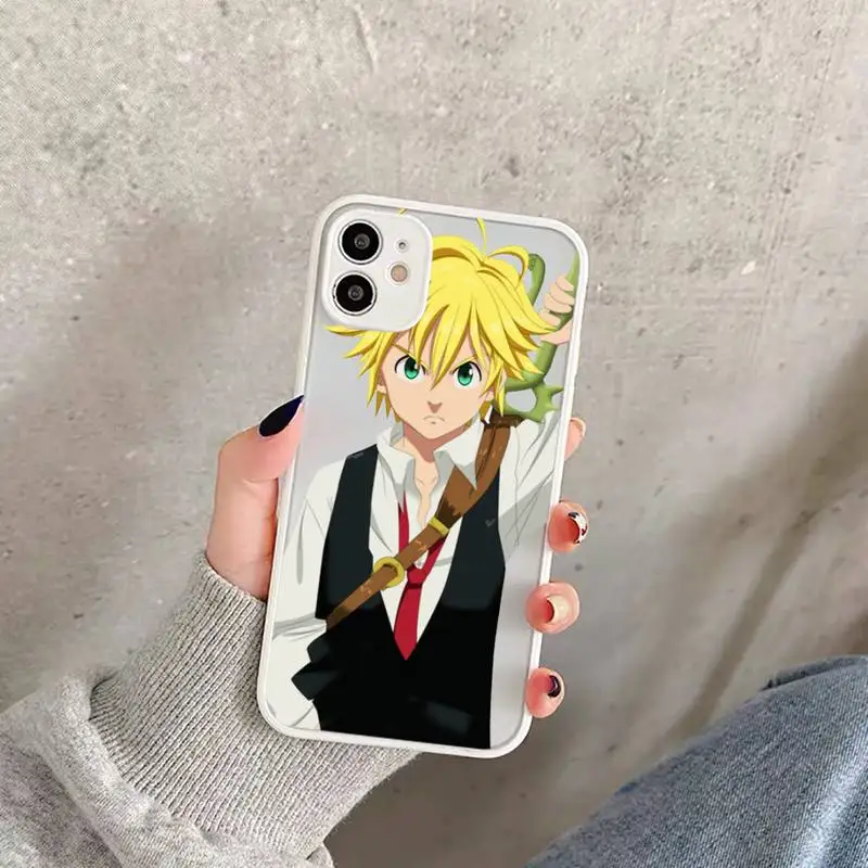 

anime seven deadly sins Phone Case For iPhone 12 11 Mini Pro XR XS Max 7 8 Plus X Matte transparent White Cover