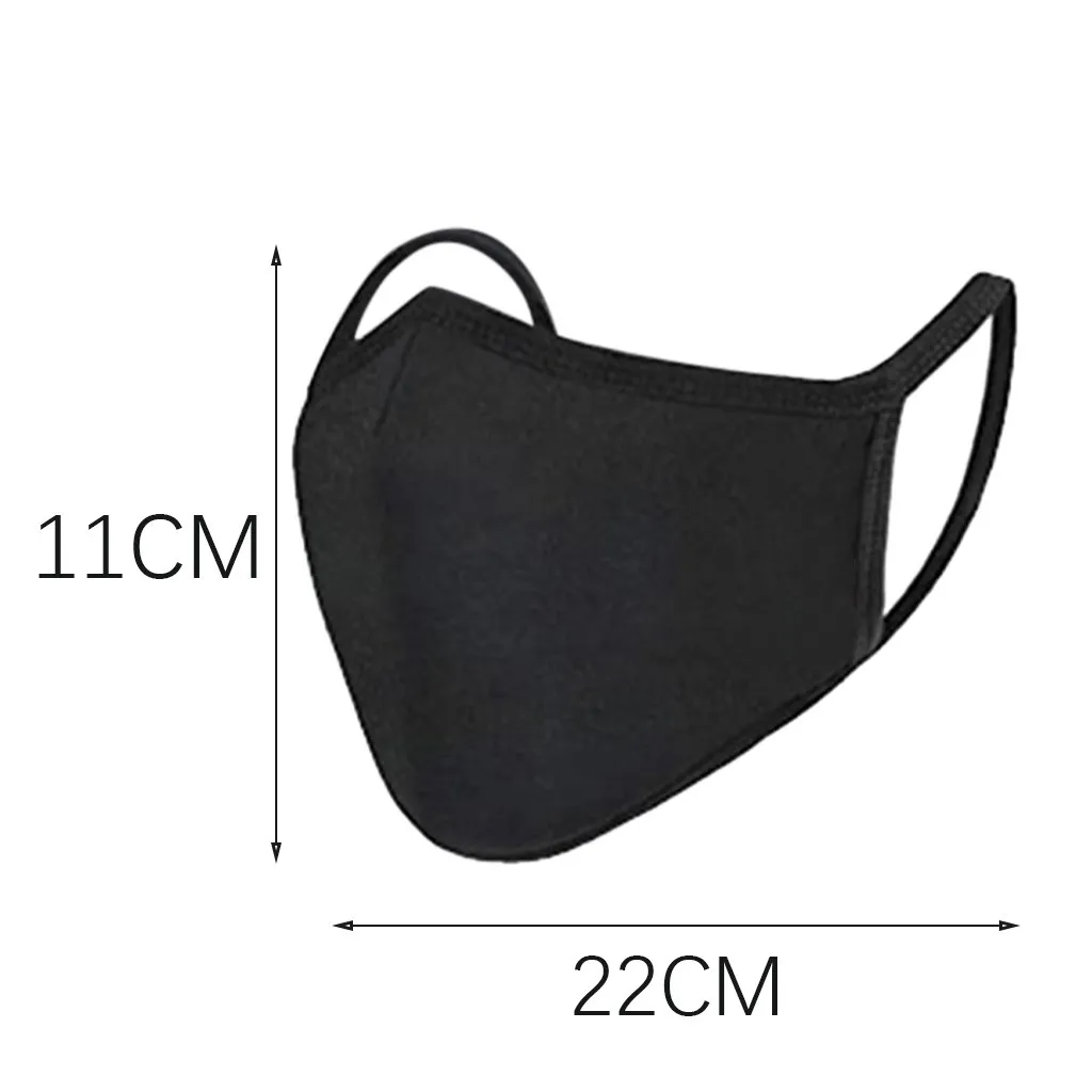 3PCS Adult Mask Cotton Solid Washable Reusable Breathable Facemask Windproof Mouth Cover Mouth-muffle Mascarillas For Men Women | Дом и сад