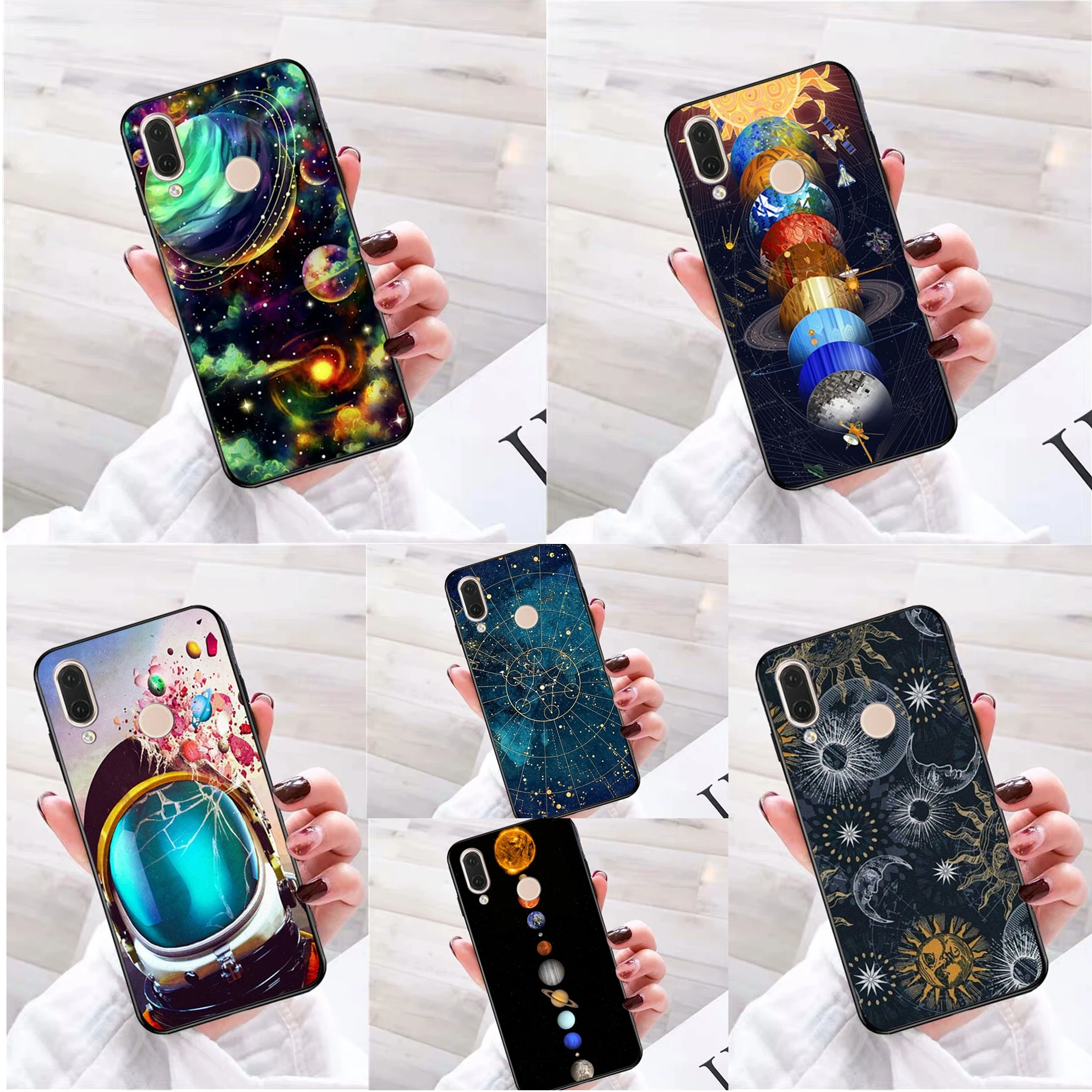 Роскошный чехол для телефона Space Moon Star Planet Starry DIY High end redmi 5 5plus 6 6pro 6a s2 4x go 7 7a 8