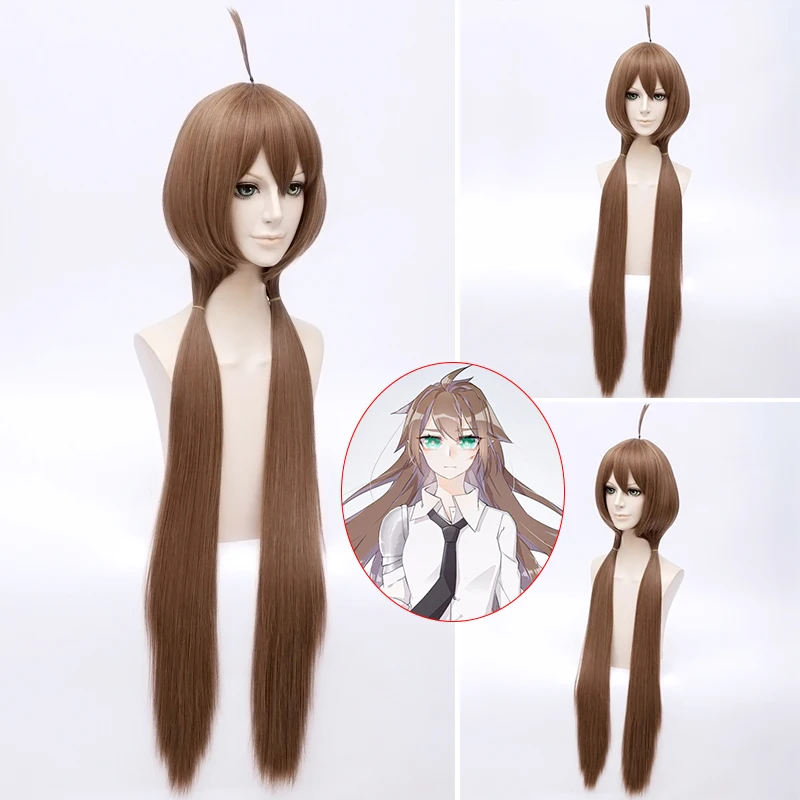 

(Alice-Wig 096) Heat Resistant Fiber Hairpiece Synthetic Hair Wig Anime Anmicius Long Brown Cosplay Wig