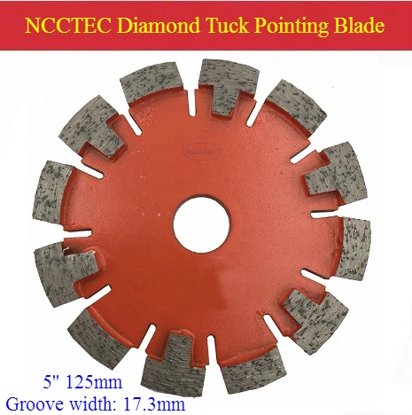 4.8'' 5'' 5.2'' Diamond Tuck Pointing Saw Blade for Groove Cutting /120 125 130mm Concrete Granite Wall Floor Grooving / 17.3mm
