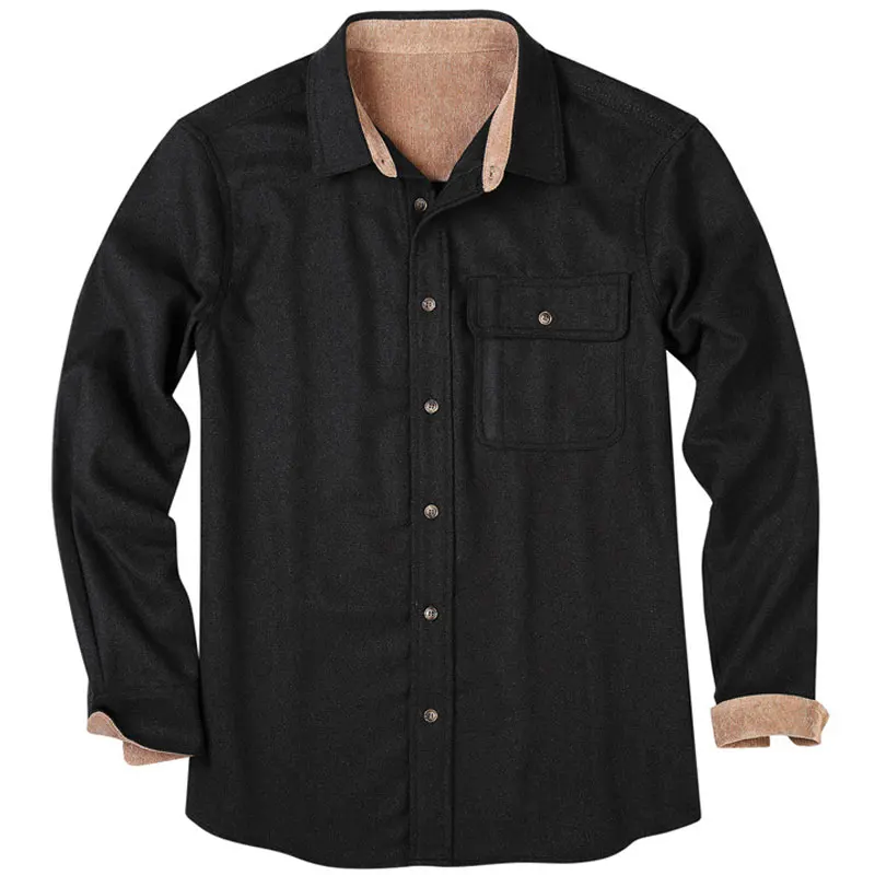 

100% Cotton Flannel Shirt Coat Men Brand New Mens Long Sleeve Chemise Homme Work Shirts with Pocket Casual Slim Fit Thick Camisa