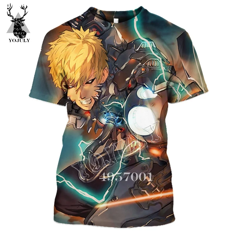 

YOJULY ONE PUNCH-MAN New 3D Print Anime Harajuku T-Shirt Men Street Wear T Shirts Summer Unisex Casual Short Sleeve Tops
