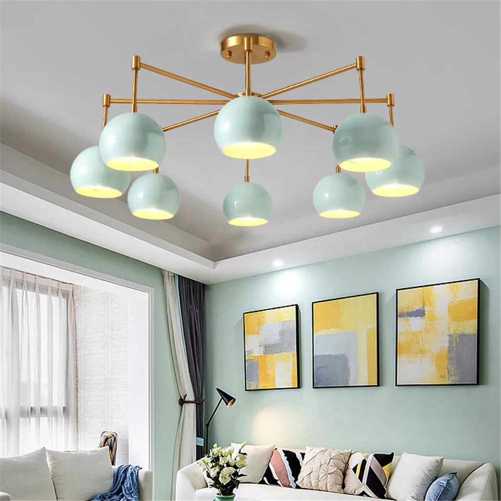 

Светодиодная Геометрическая Люстра для помещений, интерьерное украшение для дома, креативное освещение Magic Bean для лобби отеля, гостиной, сп...