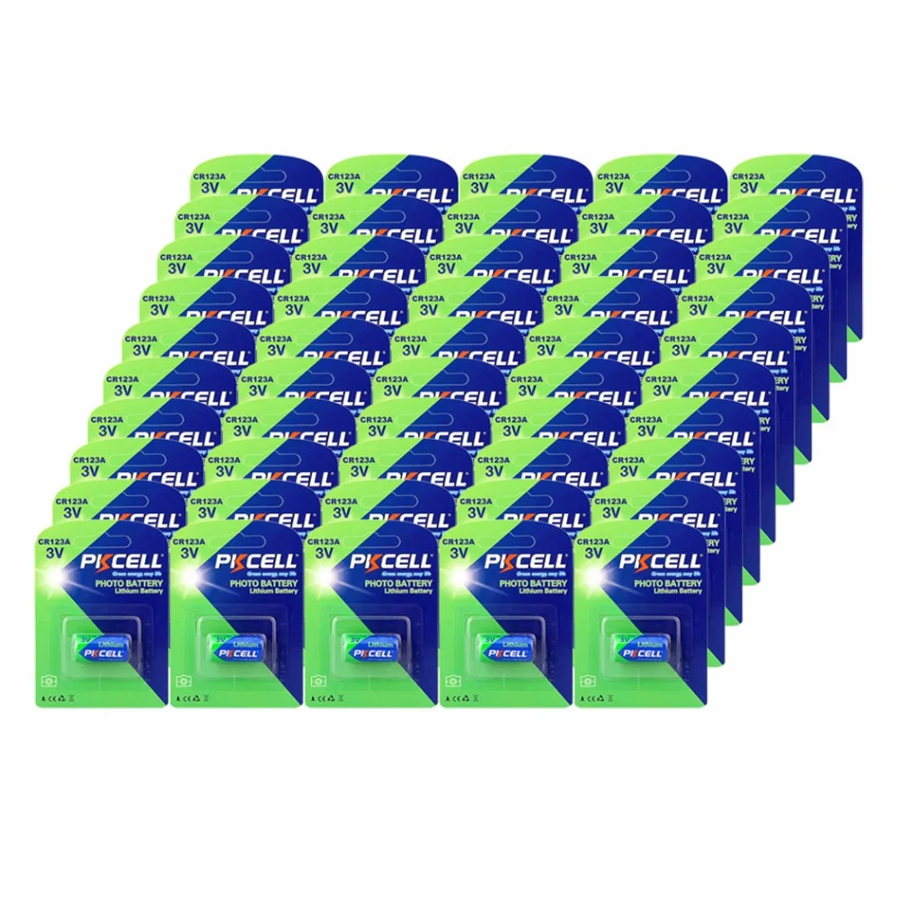 

Wholesale 50pack CR123A CR123 CR 123 123A 16340 CR17345 17345 1500mAh 3V Non Rechargeable Lithium Photo Batteries