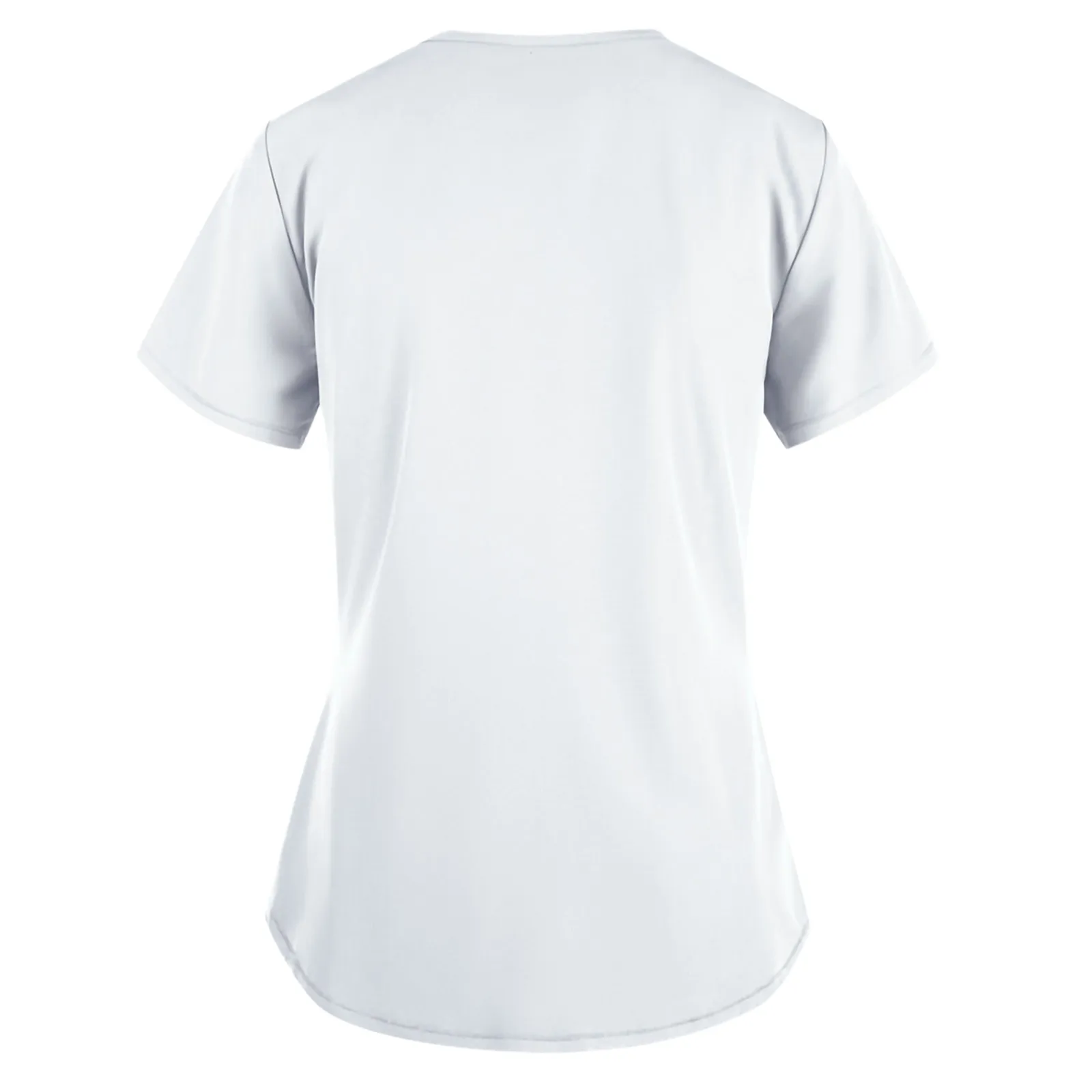 

Women Summer Working Uniform Female Short Sleeve V-neck Tops Ladies Casual Carer Top Cat Scrubs Pocket Tube Top 3XL Plus Size